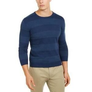 MSRP $65 Tasso Elba Men's Rugby Boucle Sweater Navy Size XXL